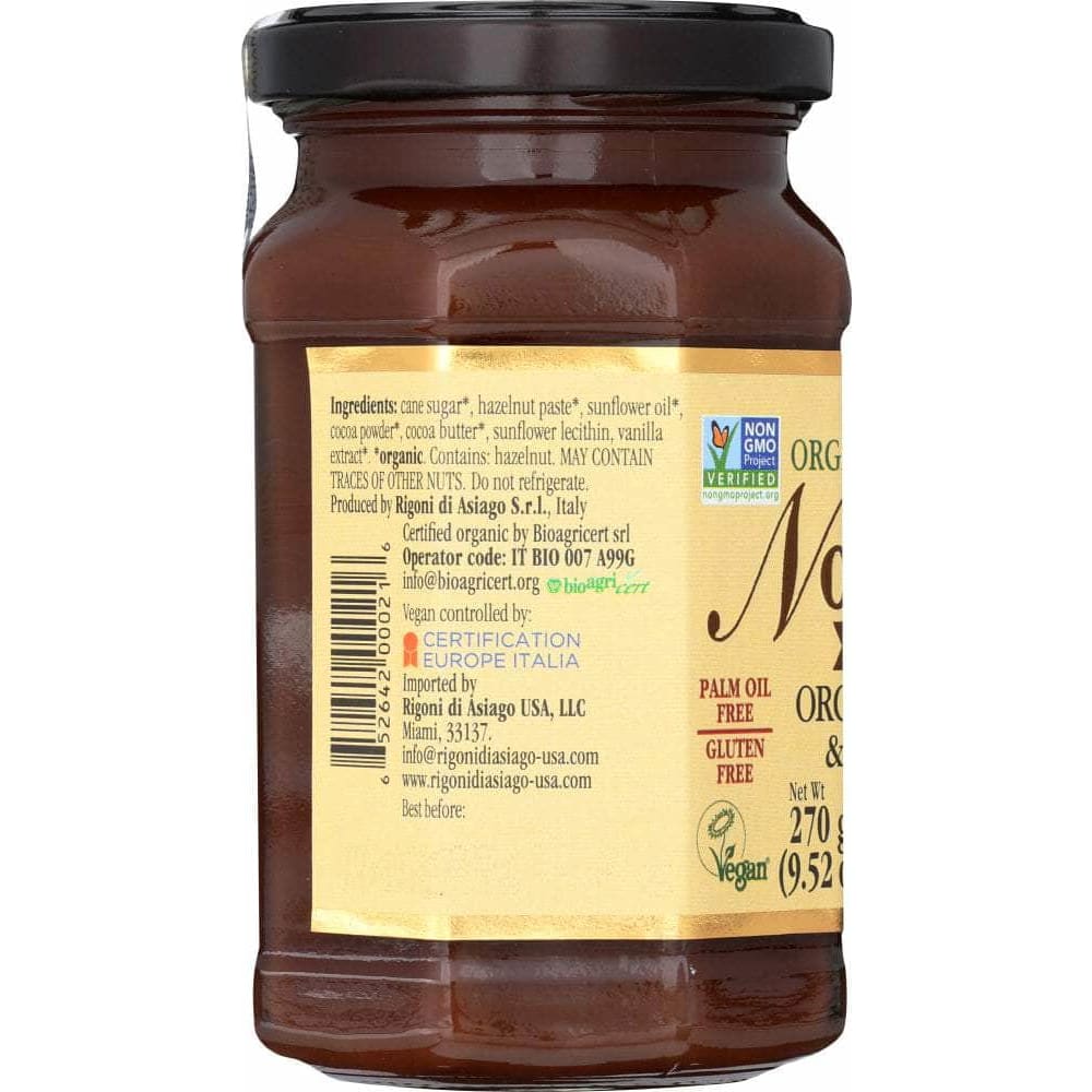Rigoni Rigoni Nocciolata Dairy Free Organic Hazelnut & Cocoa Spread, 9.52 oz