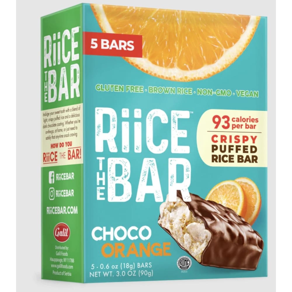 RIICE: Bar Choco Orange 3 oz - Grocery > Snacks > Cookies > Bars Granola & Snack - Riice