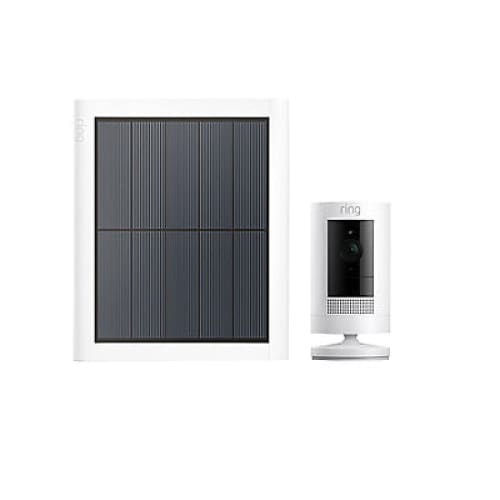 Ring Battery Powered Stick Up Cam Solar Panel & Yard Sign Bundle - White - Home/TV & Electronics/Smart Home/Smart Home Security &