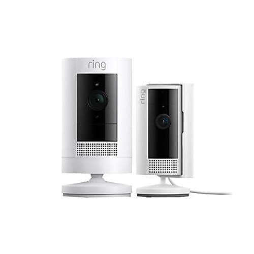 Ring Battery Powered Stick Up Cam Wired Indoor Camera & Yard Sign Bundle - Nickel - Home/TV & Electronics/Smart Home/Smart Home Security &
