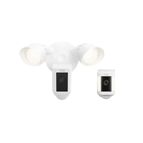 Ring Floodlight Camera Plus & Spotlight Cam Plus Bundle - White - Home/TV & Electronics/Smart Home/Smart Home Security & Monitoring/ - Ring