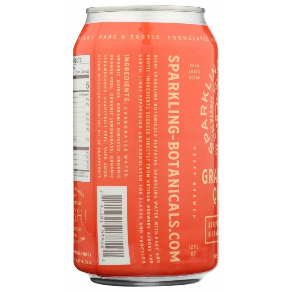 RISHI TEA Rishi Tea Beverage Sparkling Grapefruit Quince, 12 Fo