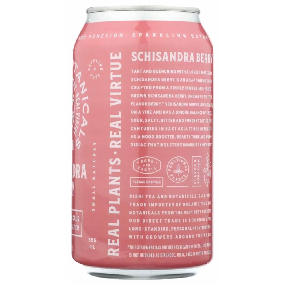 RISHI TEA Rishi Tea Beverage Sparkling Schisandra Berry, 12 Fo