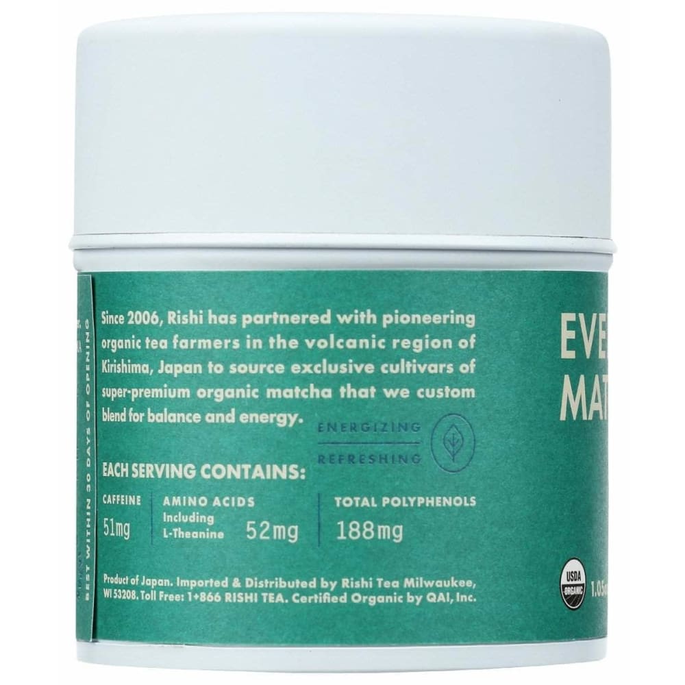 RISHI TEA Rishi Tea Everyday Matcha, 1.05 Oz