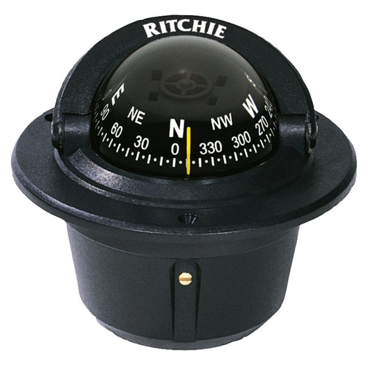 Ritchie F-50 Explorer Compass - Flush Mount - Black - Marine Navigation & Instruments | Compasses - Ritchie