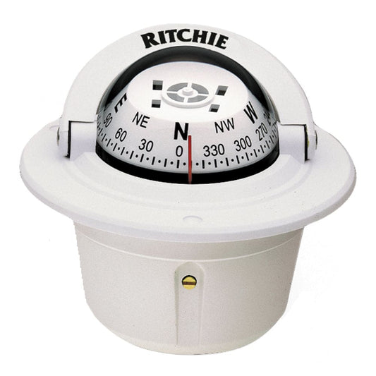 Ritchie F-50W Explorer Compass - Flush Mount - White - Marine Navigation & Instruments | Compasses - Ritchie