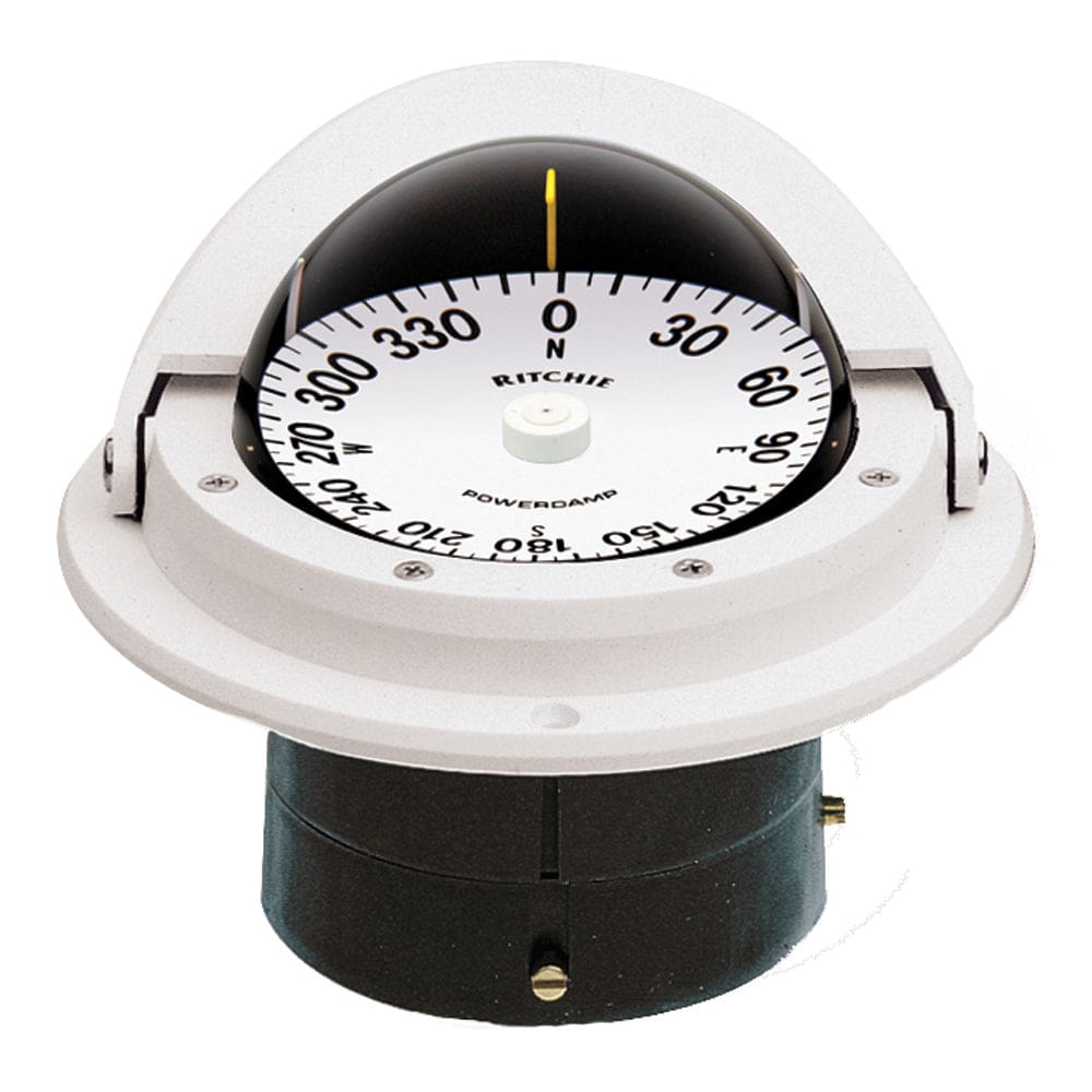 Ritchie F-82W Voyager Compass - Flush Mount - White - Marine Navigation & Instruments | Compasses - Ritchie