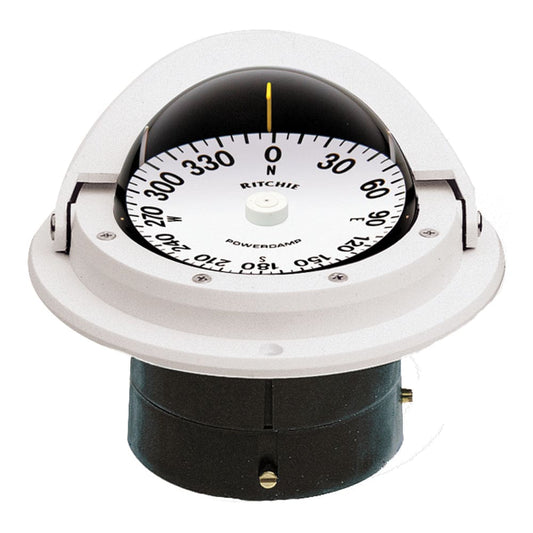 Ritchie F-82W Voyager Compass - Flush Mount - White - Marine Navigation & Instruments | Compasses - Ritchie