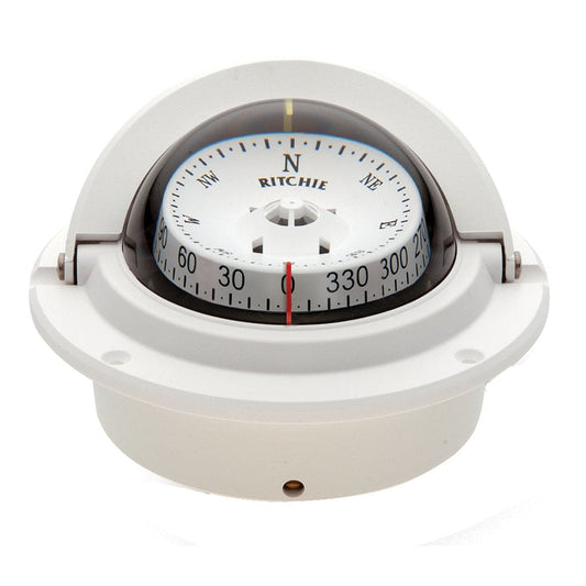 Ritchie F-83W Voyager Compass - Flush Mount - White - Marine Navigation & Instruments | Compasses - Ritchie