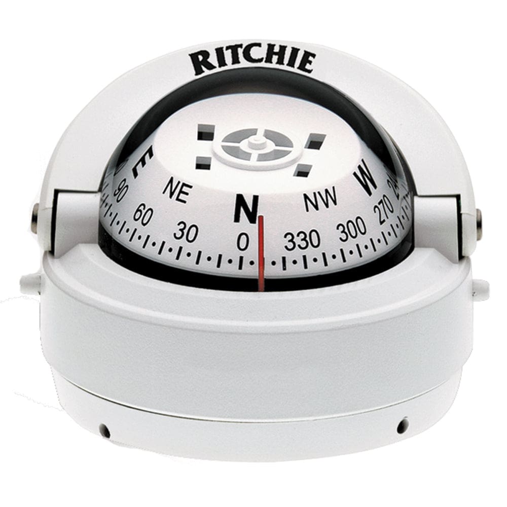 Ritchie S-53W Explorer Compass - Surface Mount - White - Marine Navigation & Instruments | Compasses - Ritchie