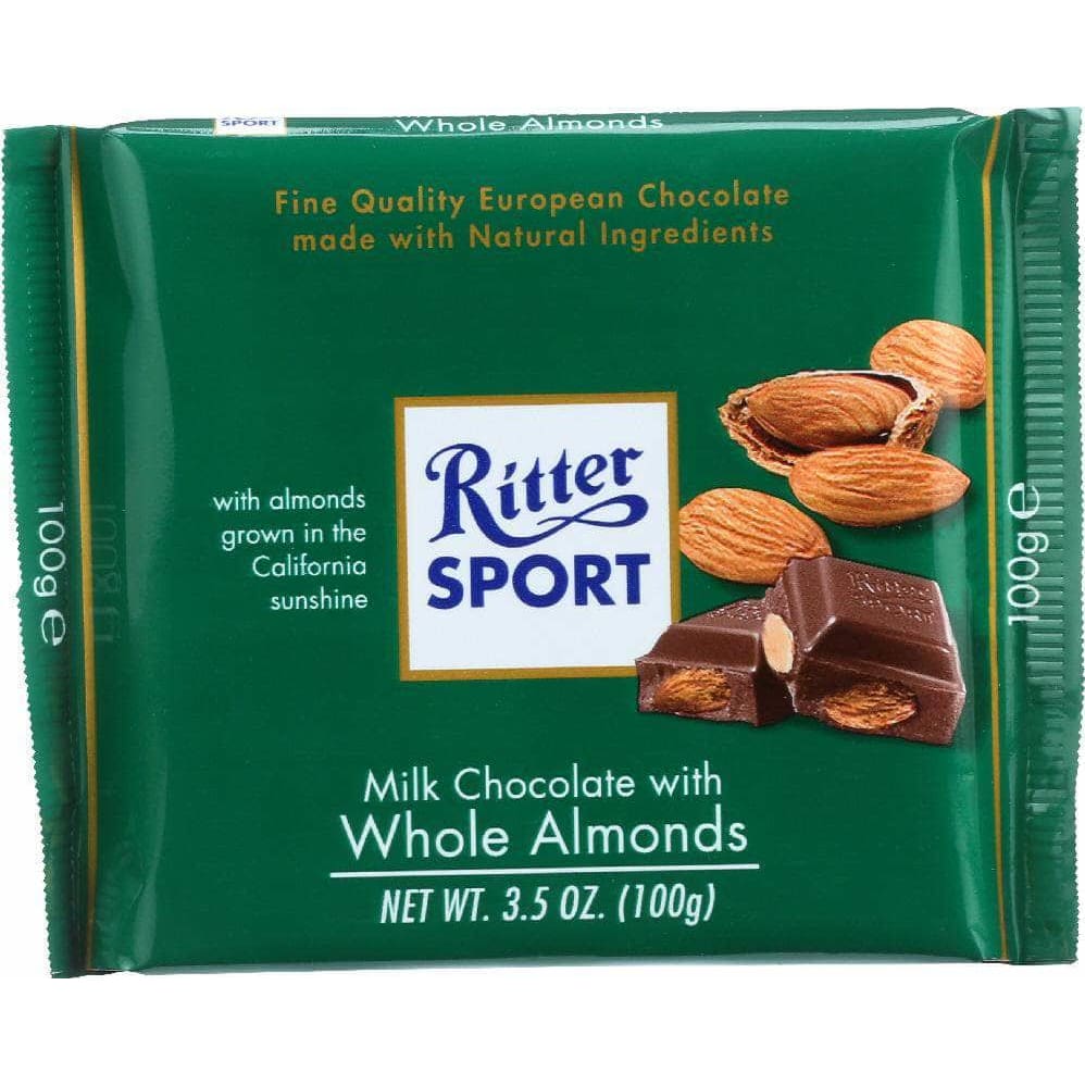 Ritter Sport Ritter Sport Milk Chocolate with Whole Almonds, 3.5 oz