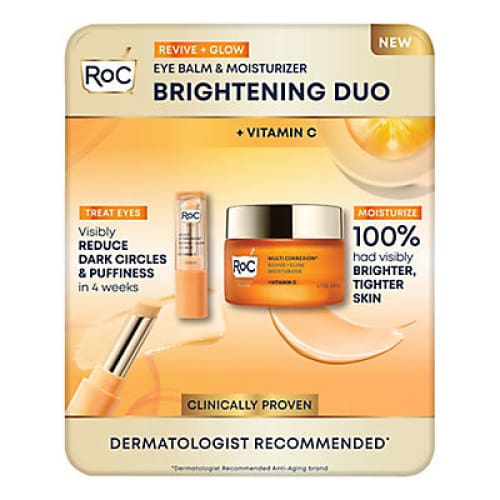 RoC Multi Correxion Revive & Glow Eye Balm And Moisturizer Brightening Duo - Home/Beauty/Skin Care/Facial Moisturizers & Eye Creams/ - RoC