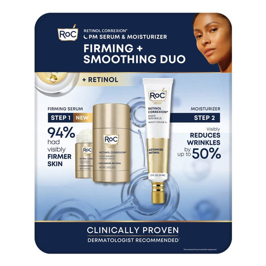 RoC Retinol Correxion PM Serum & Moisturizer Firming + Smoothing Duo - Skin Care - RoC