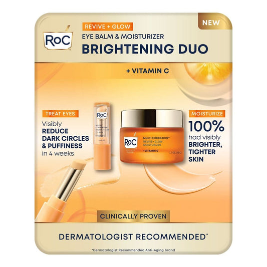RoC Revive + Glow Vitamin C Cooling and Hydrating Eye Balm & Moisturizer - Summer Beauty Essentials - RoC
