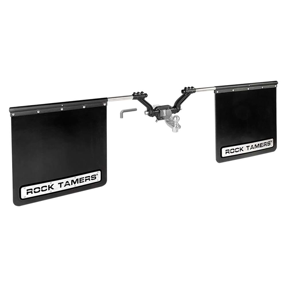 ROCK TAMERS 2.5 Hub Mudflap System - Matte Black/ Stainless - Trailering | Hitches & Accessories - ROCK TAMERS