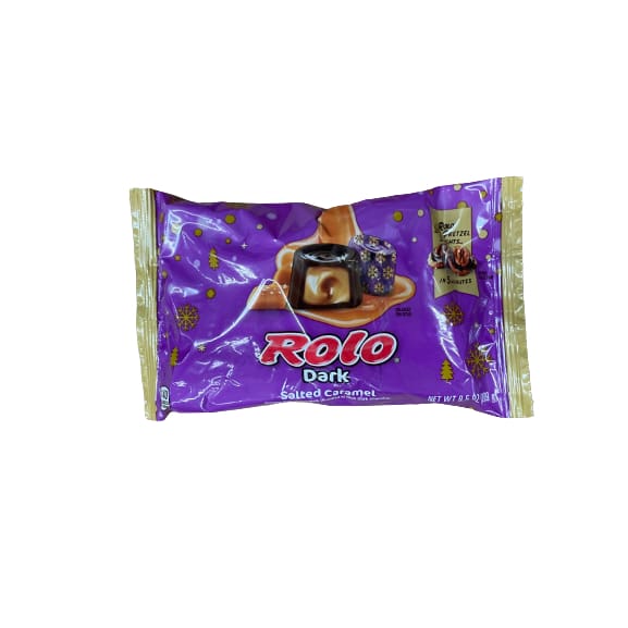 ROLO Creamy Salted Caramels in Rich Dark Chocolate Candy Christmas 9.5 oz Bag - ROLO