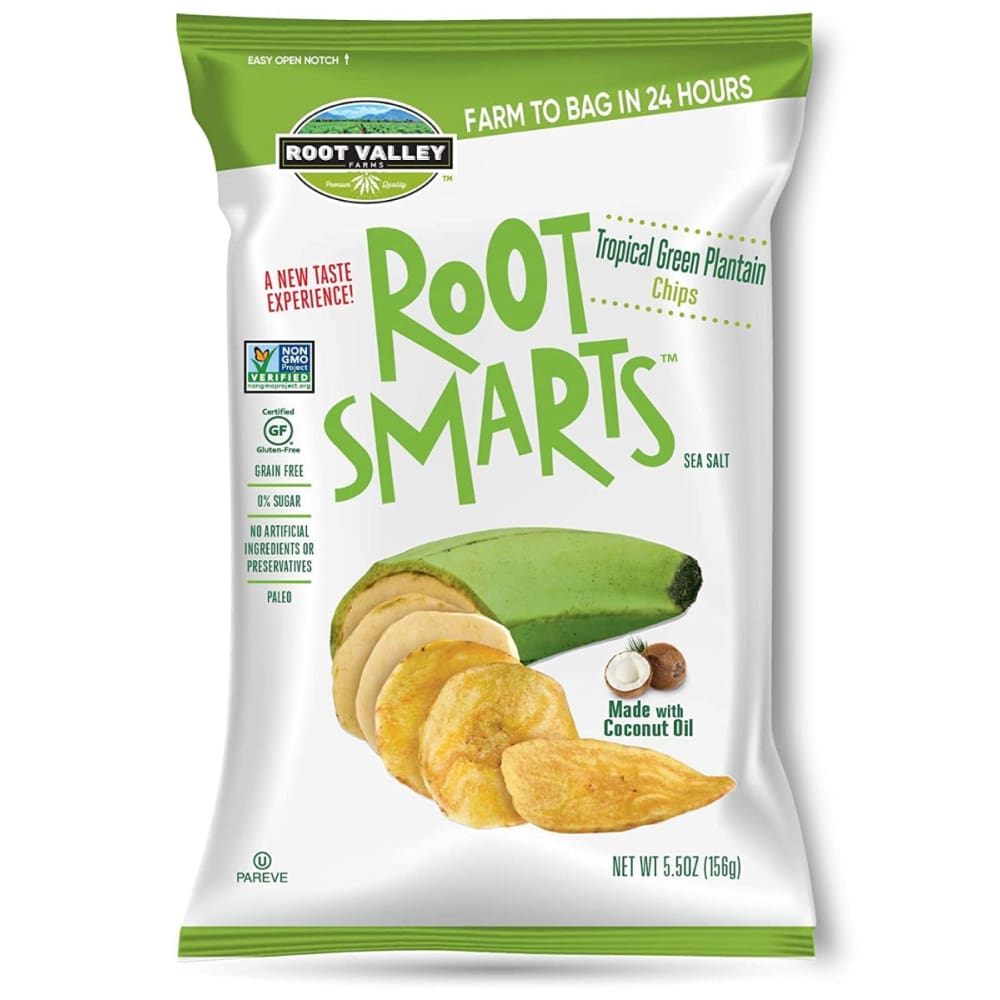 ROOT SMARTS: Chips Plantain Ccnut Oil 5.5 oz (Pack of 5) - Snacks Other - ROOT SMARTS
