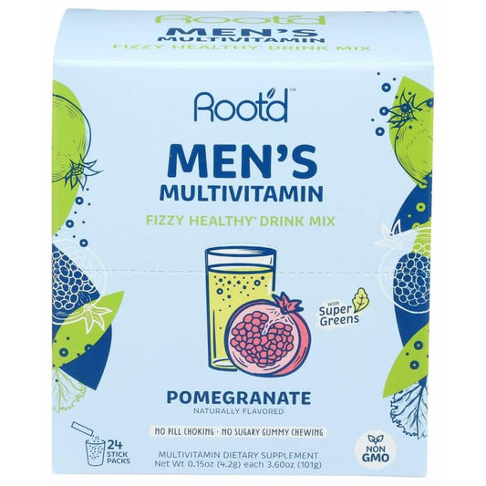 ROOTD Rootd Men'S Multivitamin Fizzy Healthy Drink Mix, 24 Ea
