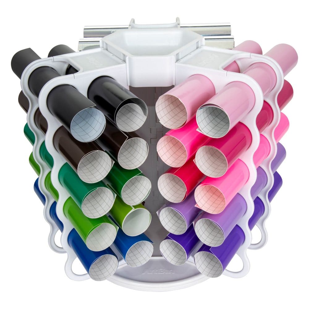 Rotating Vinyl Storage Rack Holds up to 36 Rolls of Vinyl - Arts & Crafts - Rotating