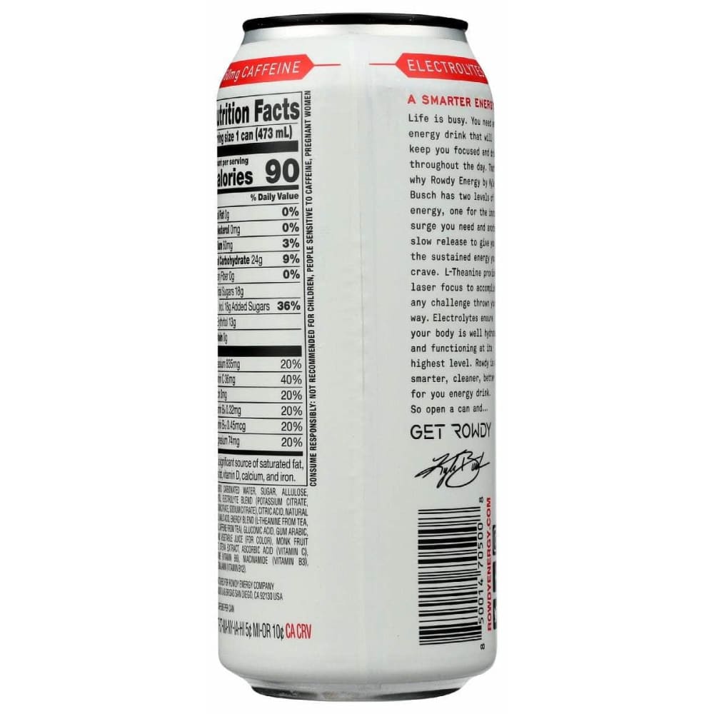 ROWDY ENERGY Grocery > Beverages > Energy Drinks ROWDY ENERGY: Drink Energy Cherry Lime, 16 fo
