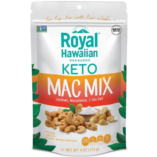 ROYAL HAWAIIAN ORCHARDS: Keto Mac Mix 4 oz (Pack of 3) - Nuts - ROYAL HAWAIIAN ORCHARDS