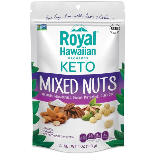 ROYAL HAWAIIAN ORCHARDS: Keto Mixed Nuts 4 oz (Pack of 3) - Nuts - ROYAL HAWAIIAN ORCHARDS