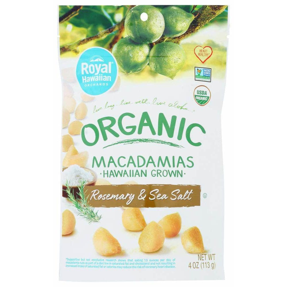 Royal Hawaiian Orchards Royal Hawaiian Orchards Organic Rosemary & Sea Salt Macadamia Nuts, 4 oz