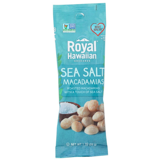 ROYAL HAWAIIAN ORCHARDS: Sea Salt Macadamia Nut 1 oz (Pack of 6) - WATER BOTTLES > Nuts - ROYAL HAWAIIAN ORCHARDS