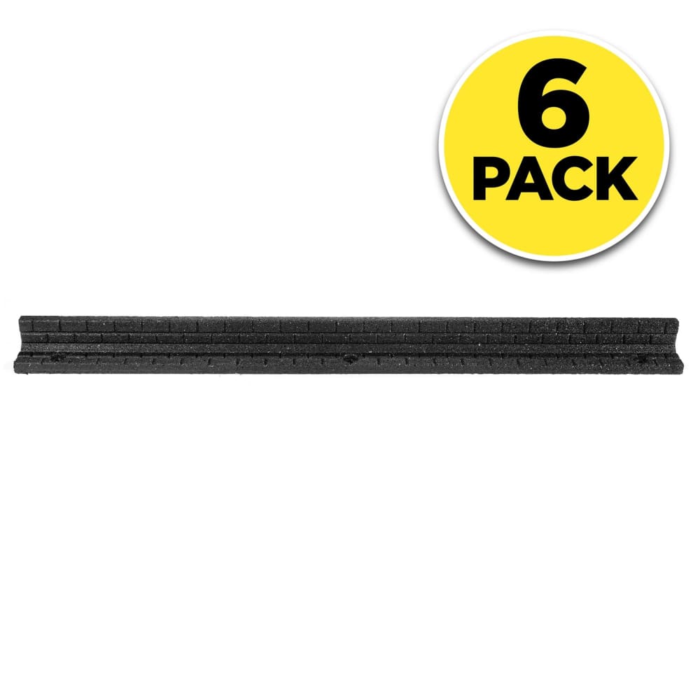 Rubberific 4’ Brickface Rubber Landscape Edging 6 pk. - Black - Rubberific