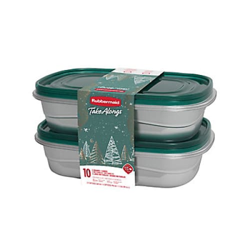 Rubbermaid TakeAlongs 10 Pc. Food Storage Set - Holiday/Green - Home/Home/Housewares/Food Prep & Kitchen Gadgets/ - Rubbermaid