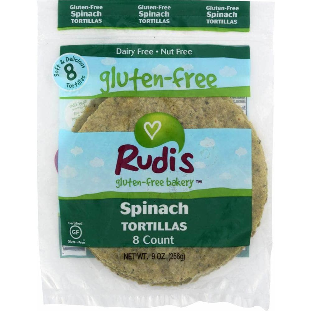 Rudis Rudi's Gluten Free Spinach Tortillas, 9 oz