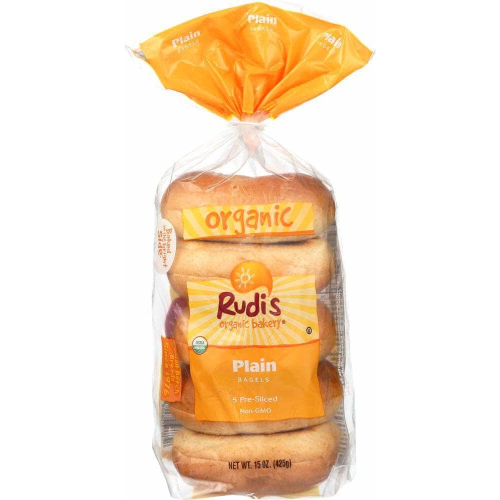 Rudis Rudis Plain Bagels, 15 oz