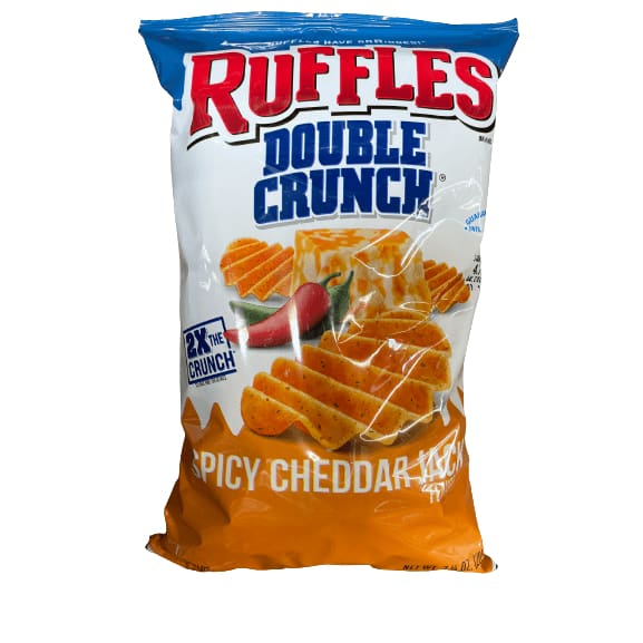 Ruffles Ruffles Double Crunch Spicy Cheddar Jack Flavored Potato Chips, 7 1/4 oz