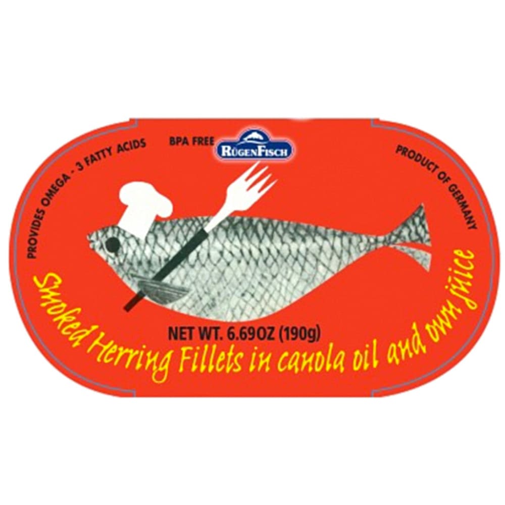 RUGEN FISCH: Smoked Herring In Oil Tin 7.05 oz (Pack of 5) - Grocery > Meal Ingredients > Fish Food - RUGEN FISCH