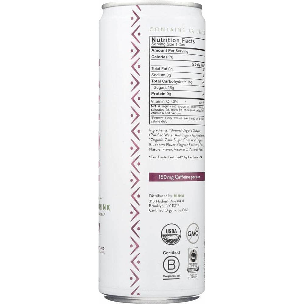 Runa Runa Berry Clean Energy Drink, 12 oz