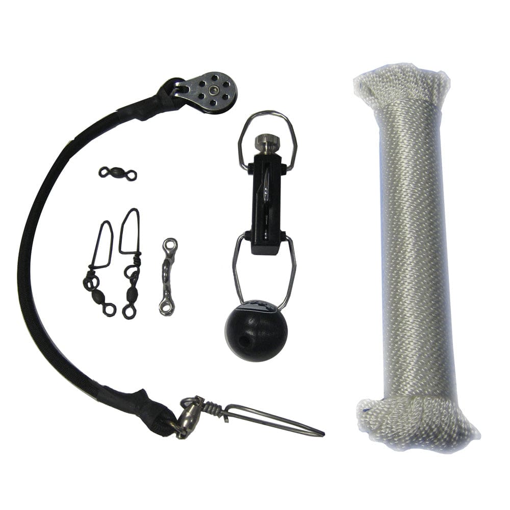 Rupp Center Rigging Kit w/ Klickers - White Nylon 45’ - Hunting & Fishing | Outrigger Accessories - Rupp Marine