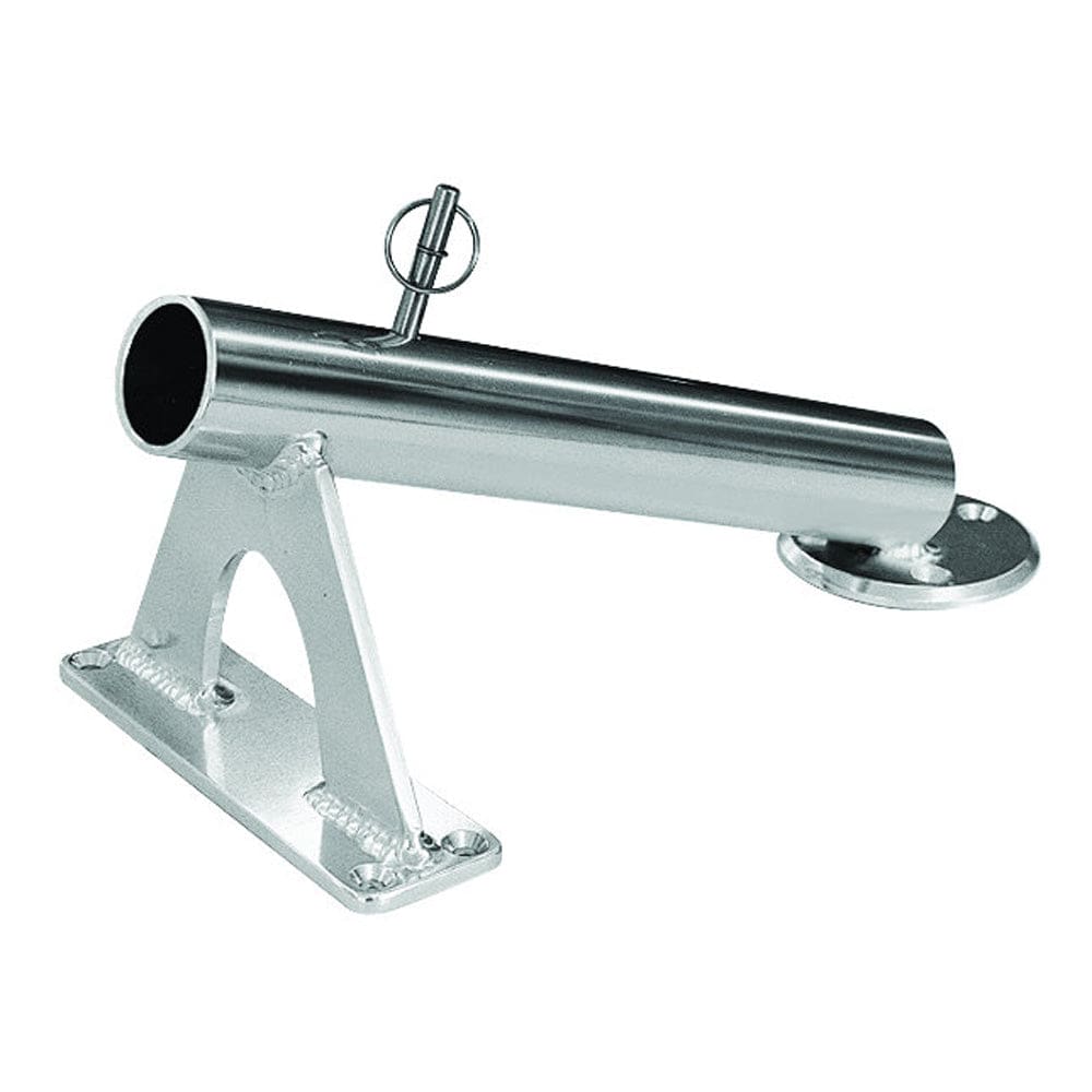 Rupp Fixed Mount Center Rigger Holder - Silver - Hunting & Fishing | Outrigger Accessories - Rupp Marine