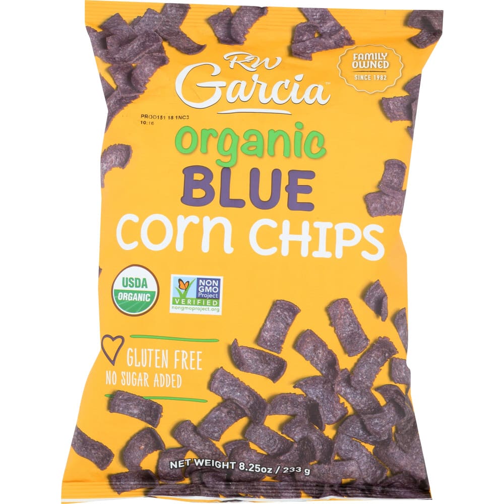 RW GARCIA: CHIP BLUE CORN ORG (8.250 OZ) (Pack of 5) - Grocery > Snacks > Chips > Tortilla & Corn Chips - RW GARCIA