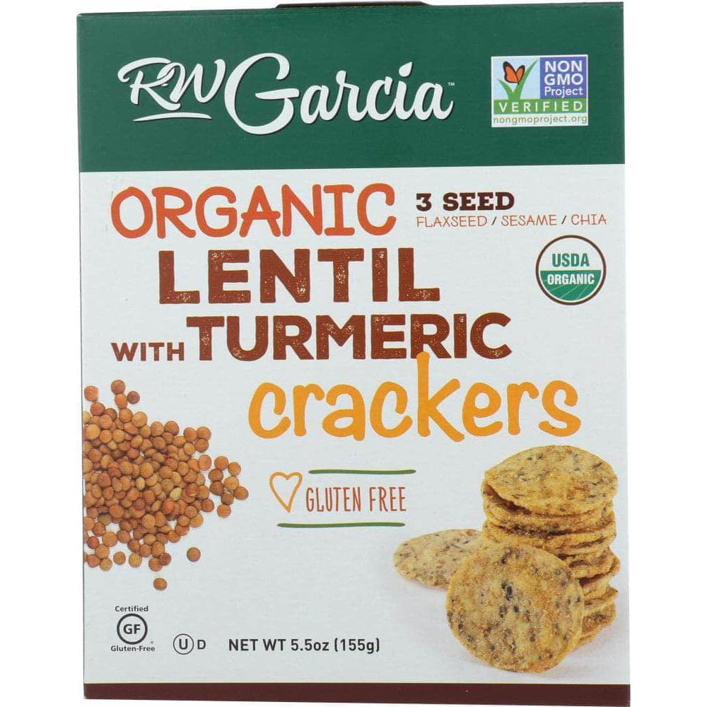 Rw Garcia Rw Garcia Organic Lentil with Turmeric Crackers, 5.5 oz