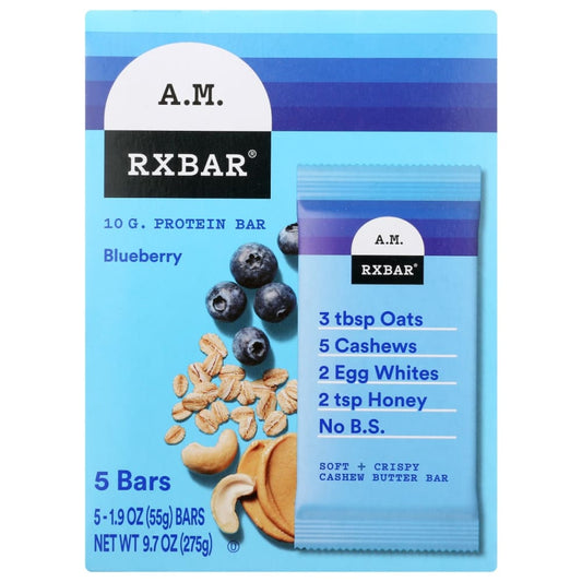 RXBAR: Bar Am Blueberry 5 Bars 9.7 OZ (Pack of 2) - Breakfast > Breakfast Foods - RXBAR