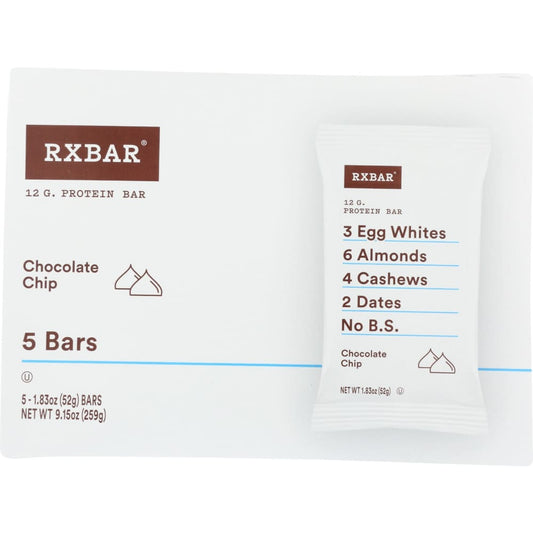 RXBAR: Chocolate Chip Protein Bars 5 pk (Pack of 2) - Grocery > Nutritional Bars - RXBAR