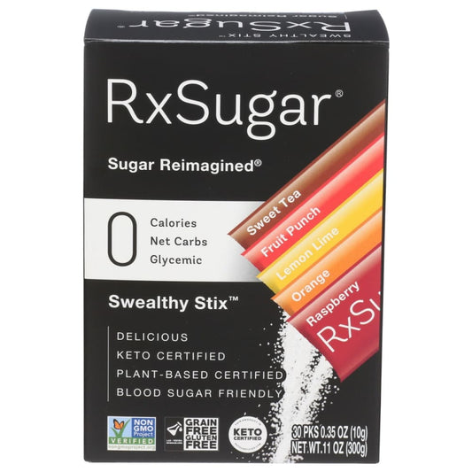 RxSUGAR: Allulose Swealthy Stix 6Flvr P 11oz (Pack of 3) - Sugars & Sweeteners - RxSUGAR