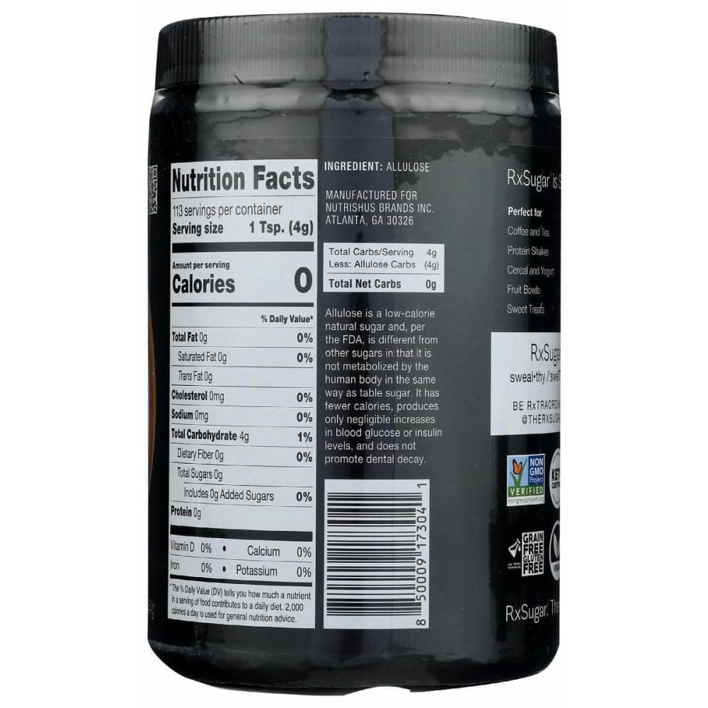 RXSUGAR Rxsugar Sweetener Grnular Can, 16 Oz