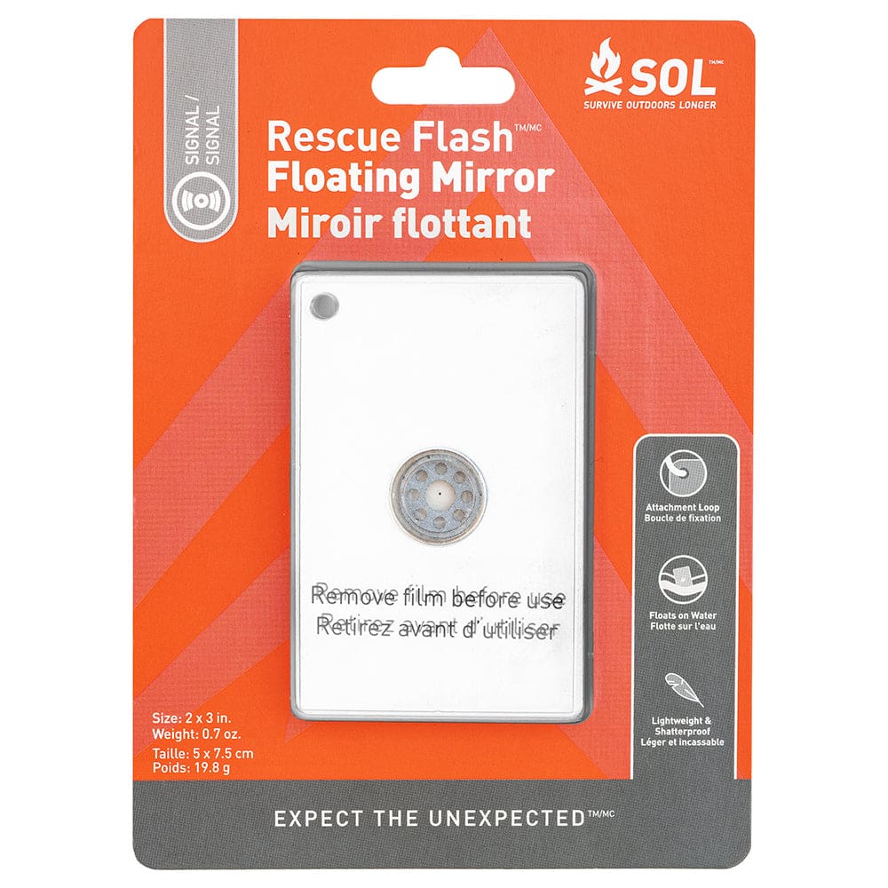 S.O.L. Survive Outdoors Longer Rescue Flash Floating Mirror (Pack of 3) - Outdoor | Accessories,Camping | Survival Tools - S.O.L. Survive