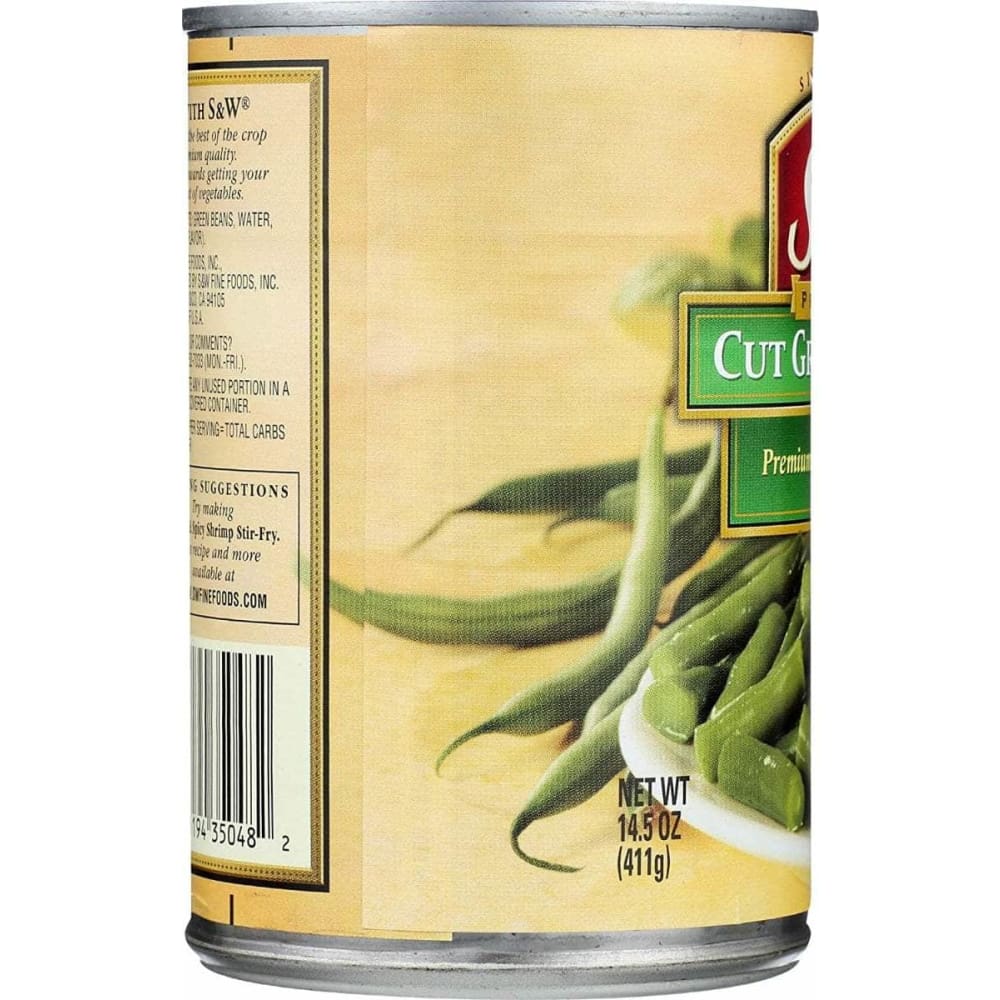 S & W Grocery > Pantry S & W Premium Cut Green Beans, 14.5 oz
