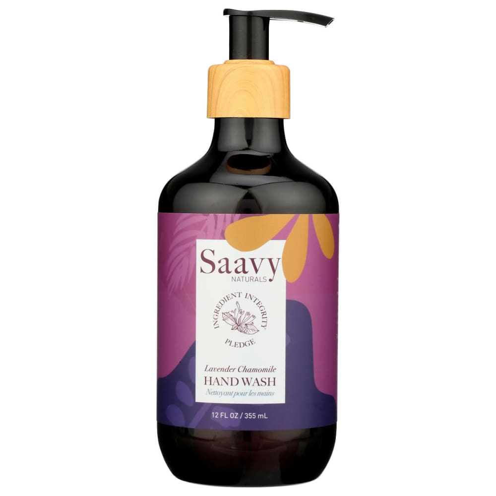 SAAVY NATURALS: Hand Wash Lavender Chamomile 12 fo (Pack of 5) - Beauty & Body Care > Soap and Bath Preparations > Body Wash - SAAVY
