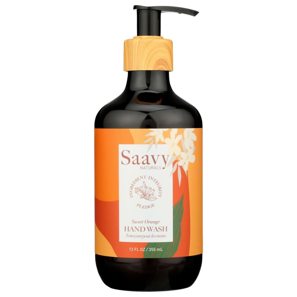 SAAVY NATURALS: Hand Wash Sweet Orange 12 fo (Pack of 5) - Beauty & Body Care > Soap and Bath Preparations > Body Wash - SAAVY NATURALS