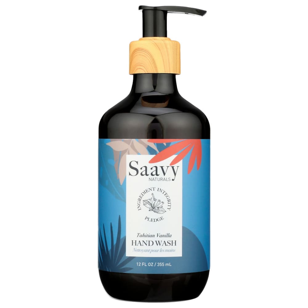 SAAVY NATURALS: Hand Wash Vanilla Tahitian 12 fo (Pack of 5) - Beauty & Body Care > Soap and Bath Preparations > Body Wash - SAAVY NATURALS