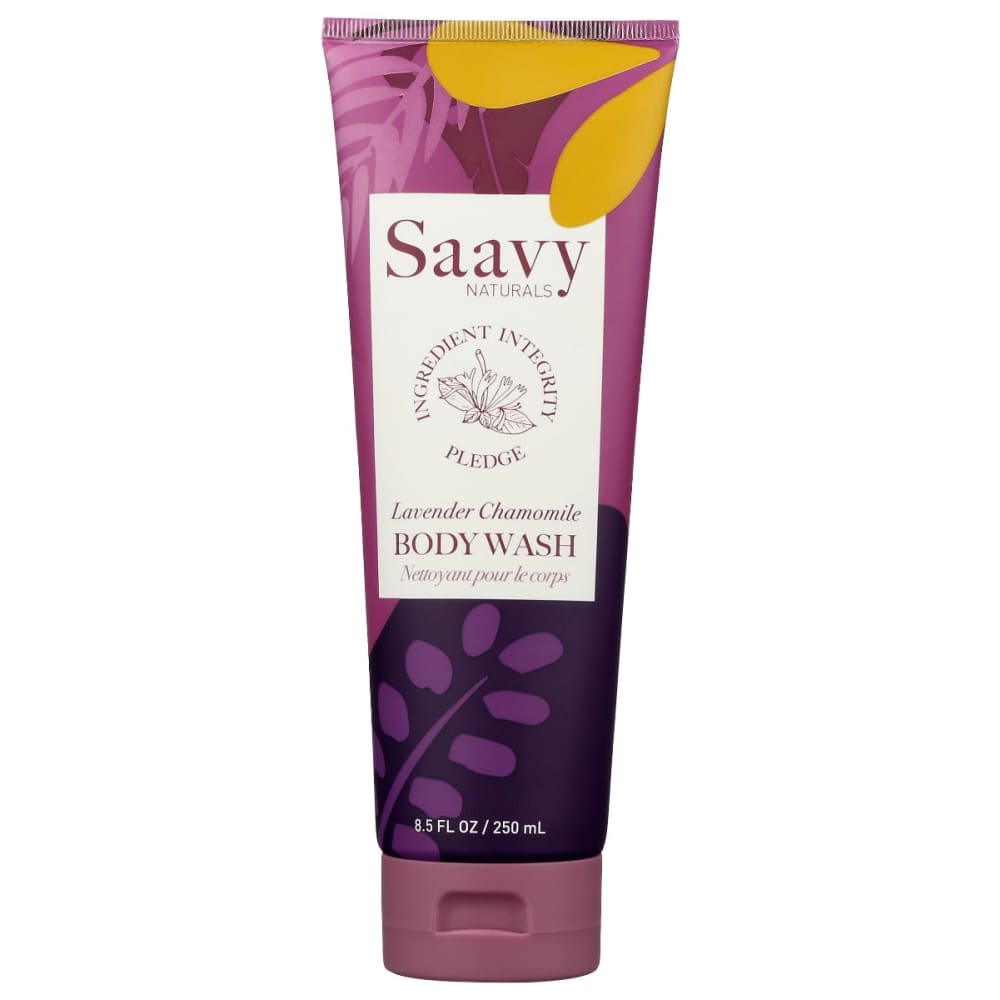 SAAVY NATURALS: Wash Body Lavender Chamomile 8.5 fo (Pack of 4) - Beauty & Body Care > Soap and Bath Preparations > Body Wash - SAAVY