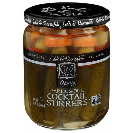SABLE & ROSENFELD SABLE & ROSENFELD Tipsy Cocktail Stirrers Pickle Garlic and Dill, 16 oz